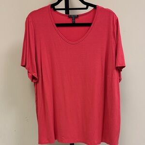 Eileen Fisher Coral Short Sleeve Tee